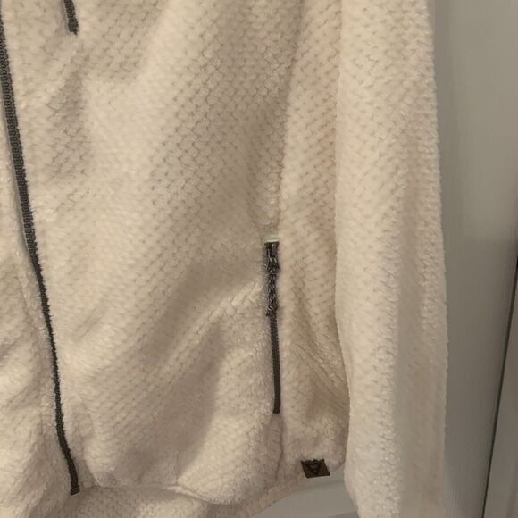 LIV Life integrity earth cream/off white fleece zip‎ up jacket size Medium - Picture 2 of 8